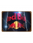 Ice Cold Soft Drink Red Bull Metal Tin Signs fajne napojów Redbull plakat Pub Bar Home Cafe Shop restauracji dekoracje ścienne