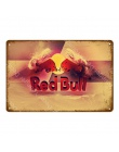 Ice Cold Soft Drink Red Bull Metal Tin Signs fajne napojów Redbull plakat Pub Bar Home Cafe Shop restauracji dekoracje ścienne