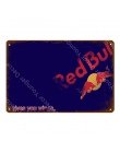 Ice Cold Soft Drink Red Bull Metal Tin Signs fajne napojów Redbull plakat Pub Bar Home Cafe Shop restauracji dekoracje ścienne