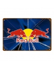 Ice Cold Soft Drink Red Bull Metal Tin Signs fajne napojów Redbull plakat Pub Bar Home Cafe Shop restauracji dekoracje ścienne