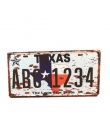 Stany zjednoczone Texas nowy jork kalifornia samochód numer metalowa tablica rejestracyjna w stylu Vintage Decor plakat na ścian