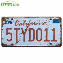 Kalifornia 5TYD011 samochodu metalowa tablica rejestracyjna metalowa plakietka emaliowana Vintage Home Decor plakietka emaliowan