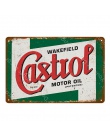 Wakefield Castrol olej silnikowy metalowe plakietki emaliowane tablica dekoracyjna w stylu Vintage plakat artystyczny malarstwo 