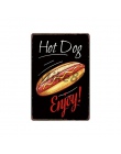 [Mike86] FAST FOOD HOT DOG frytki PIZZA APPLE ciasto lody metalowe znak tablica dekoracyjna plakat niestandardowe malowanie sztu