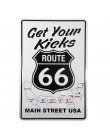 DL-matka drodze -- ROUTE 66 retro malarstwo nostalgiczne pamiątki metalowe rzemiosło dekoracji domu