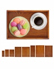 Prostokąt drewniany taca herbaciana można wybrać stół płyta przekąski żywności pojemnik do przechowywania dla hotelu domu z uchw