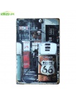 Stacja benzynowa Route 66 Vintage Home Decor plakietka emaliowana 8 "x 12" metalowy znak Bar/Pub dekoracje ścienne metalowe tabl