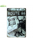 Stacja benzynowa Route 66 Vintage Home Decor plakietka emaliowana 8 "x 12" metalowy znak Bar/Pub dekoracje ścienne metalowe tabl