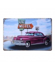 Retro kuba marki znaki samochodu Motel 66 paryż w stylu Vintage tablica dekoracyjna Bar Pub garaż stacji benzynowej prezent Meta