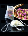 Torebki puste torebki na herbatę nylonowe materiał z sznurkiem uszczelnienia filtr papier do herbaty herbata luźna 100 sztuk/par