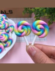 Darmowa dostawa! 5 sztuk nowe przyjście gorące kawaii miniaturowe gliny Rainbow Lollipop, dla ozdoba do telefonu komórkowego, rz