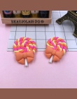 Darmowa dostawa! 5 sztuk nowe przyjście gorące kawaii miniaturowe gliny Rainbow Lollipop, dla ozdoba do telefonu komórkowego, rz