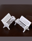 2 sztuk/partia białe krzesło domek dla lalek miniaturowe piękne słodkie bajki ogród Gnome mech Terrarium wystrój rzemiosło Bonsa