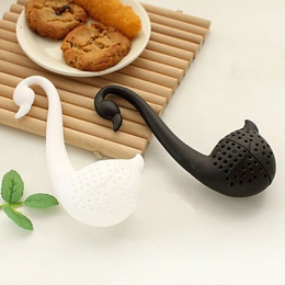 Nowość nowość prezent łabędź łyżka sitko do herbaty zaparzaczem łyżeczka filtr kreatywny z tworzywa sztucznego do herbaty narzęd