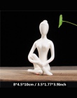 VILEAD 12 style biały ceramiczny figurki jogi Ename joga miniatury streszczenie mio Stattues Yoj figurki Vintage Home Decor