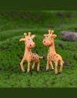 2 sztuk/zestaw sztuczne Mini Sika Deer Fairy Garden miniatury gnomy mech terrarium żywica rzemiosło figurki do dekoracji wnętrz