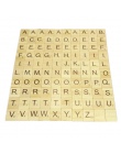 100 sztuk/zestaw angielskie słowa drewniane litery alfabetu płytki czarne Scrabble litery i liczby dla rzemiosła drewna