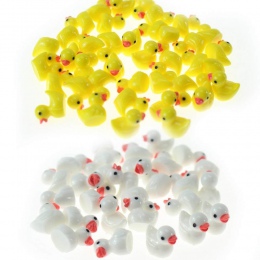 20 sztuk śliczne miniaturowe figurki ozdoby do domu żółty kaczki figurka miniaturowe dla wróżka ogród dekoracje wielkanocne Slim