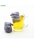 1 Pc Hippo do herbaty w kształcie zaparzaczem silikonowy wielokrotnego użytku sitko do herbaty kawy zioła filtr puste torebki he