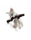 1 pc gry kot figurka miniaturowe realistyczne kotek zwierząt dekoracji mini bajki ogród Cartoon statua rzemiosło domu samochód d