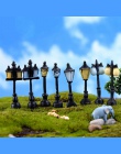 8 styl żywica rzemiosło Mini lampa światła uliczne antyczne imitacja bajki ogród domu miniaturowe Jardin Terrarium wystrój Micro