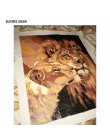 Bezramowe lew zwierząt obraz DIY przez numery zestawów barwienia obraz olejny na płótnie rysunek domu grafika obraz
