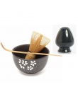 Elegancki tradycyjny Matcha zestaw podarunkowy naturalnego bambusa Matcha trzepaczka Scoop ceramiczne Matcha misce ubij uchwyt n