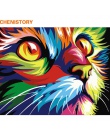 CHENISTORY bezramowe kot zwierzęta obraz DIY przez numery zestawów kolorystyka numerami unikalny prezent dekoracje ścienne do do