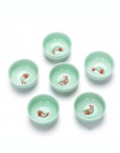 Chińskie filiżanki herbaty porcelany seledyn ryby filiżanka do herbaty zestaw luźny liść czajniczek Drinkware herbata oolong cer