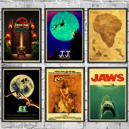 E.T. /Szczęki/Termina/Park jurajski spielberga plakaty filmowe Retro plakaty na ścianę Art obraz drukowany naklejki ścienne