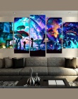 Modułowe płótno obrazy na ścianę 5 sztuk Rick i Morty obrazy Living Room drukowane animacja plakaty wystrój domu ramy