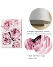 Skandynawski styl różowy kwiat malowanie ściany sztuki na płótnie plakaty Nordic drukuje dekoracyjny obraz nowoczesny dekoracja 