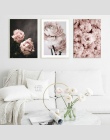Pewne życie romantyczne nowoczesne różowa róża kwiaty obrazy na płótnie plakaty drukuje walentynki prezent ściany obraz sypialni