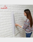 DIY samoprzylepne 3D naklejki ścienne imitujące cegły salon Decor pianka wodoodporne tapety tapety dla TV tło dla dzieci pokój