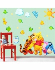 Kubuś puchatek cartoon naklejki ścienne dla dzieci pokój dekoracji wymienny naklejki ścienne pcv art naklejki ścienne mural