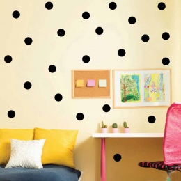 Mini w złote grochy naklejki ścienne DIY Vinyl ciekawe Wall Art przedszkole Dot naklejki dla dzieci pokój Home Decor