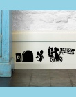 Śmieszne miłość Mouse Hole naklejki ścienne dla dzieci pokoje naklejki ścienne vinyl Mural Art dekoracji wnętrz w stylu Vintage 