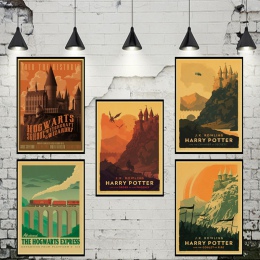 Wyjątkowe plakaty ścienne z serii Harrego Pottera awangardowe nowoczesne kolorowe oryginalne