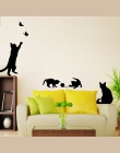 1 zestaw/paczka nowy przybył kot zagraj w motyle naklejki ścienne wymienny naklejki dekoracyjne dla sypialnia kuchnia pokój dzie