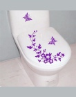 Motyl sztuczne kwiaty łazienka naklejki ścienne domu tapeta dekoracyjna naklejki ścienne do toalety dekoracyjna naklejka wystrój