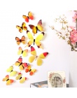 Anpro 12 sztuk/partia 3D motyl Rainbow naklejki ścienne lodówka naklejka Art kolorowe tapety na TV do salonu tapeta dekoracyjna