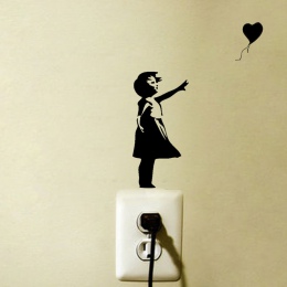 Banksy tam zawsze nadzieję, że moda dekoracja sypialni naklejka przełącznik winylu naklejki 6SS0073