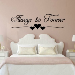 Romantyczna miłość zawsze na zawsze INS naklejki ścienne dla domu sypialnia salon dekoracji naklejki ścienne Decor naklejka ście