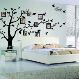 Zdjęcie rodzinne drzewo ze zdjęciami DIY latające ptaki drzewo naklejki ścienne 200*250 cm sztuki dekoracji wnętrz salon sypialn