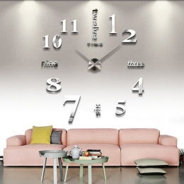 DIY naklejka ścienna zegar 3D duże lustro zegar naklejki ścienne 2018 nowy dom dekoracji nowoczesny Design zegary ścienne naklej