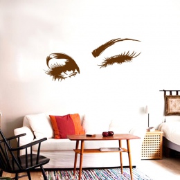 Naklejka ścienna piękne urocze oczy Lashes Wink dekoracje ścienne mural artystyczny winylu kalkomanie projektowanie wnętrz sypia