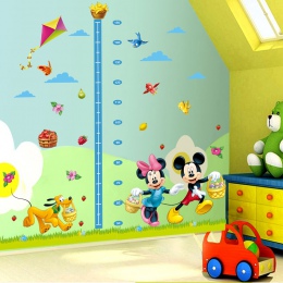 Cartoon minnie mickey mouse miarka wzrostu wysokość środek dzieci przedszkole dla dzieci sypialnia naklejki ścienne dekoracyjne 
