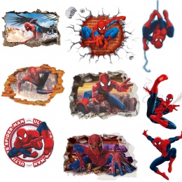 45*50 CM 3D popularne Spiderman Cartoon Movie home naklejka naklejki ścienne/adesivo de parede dla dzieci wystrój pokoju prezent