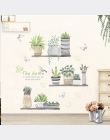 Ogród rośliny doniczkowe kaktus aloe naklejki ścienne wystrój domu salon kwiat motyl bonsai naklejki ścienne diy mural art plaka