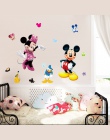 Mickey Mouse naklejki ścienne naklejki dekoracyjne dla dzieci chłopcy dziewczęta DIY sypialnia dekoracje ścienne naklejka Home m